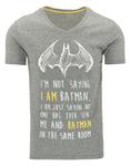 T-shirt męski Batman antracytowy (rx1483) - Antracytowy w sklepie internetowym Dstreet.pl