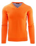 Sweter męski pomarańczowy (wx0754) - Pomarańczowy w sklepie internetowym Dstreet.pl