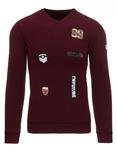 Sweter męski bordowy (wx0803) - Bordowy w sklepie internetowym Dstreet.pl