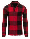 Czerwona męska koszula flanelowa w kratę (dx1151) - Czerwony w sklepie internetowym Dstreet.pl