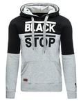 Bluza męska z kapturem czarno-szara (bx2135) - Czarny w sklepie internetowym Dstreet.pl