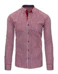 Czerwono-niebieska koszula męska w kratkę (dx1225) w sklepie internetowym Dstreet.pl