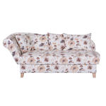 ENNIS kremowa sofa w kwiaty - wielokolorowe w sklepie internetowym MeblePumo.pl