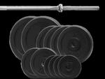 Zestaw obciążenie żeliwne pełne 60kg (2x10kg, 4x5kg, 2x2,5kg, 4x1,25kg) 29mm + Gryf 180cm w sklepie internetowym Platinum Fitness 