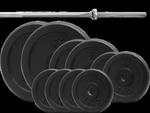 Zestaw obciążenie żeliwne pełne 90kg (2x20kg, 2x10kg, 2x5kg, 4x2,5kg) 29mm + Gryf 180cm w sklepie internetowym Platinum Fitness 