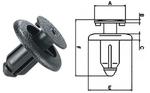 TOURMAX kołek montażowy spinka do owiewek motocyklowych 1szt. GŁĘBOKOŚĆ 7,9MM, GR. 6,0MM, SZER. GŁÓWKI 18,0MM, DŁ. CAŁK. 18,7MM TOURMAX kołek kołki spinki do owiewek sklep motocyklowy MOTORUS.PL w sklepie internetowym Motorus.pl