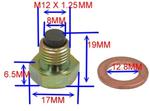 JMP M12x1,25 magnetyczna śruba spustu oleju z uszczelką miedzianą JMP M12x1,25 magnetyczna śruba spustu oleju z uszczelką miedzianą MOTORUS.PL w sklepie internetowym Motorus.pl