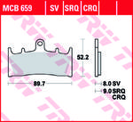 TRW LUCAS MCB659CRQ motocyklowe klocki hamulcowe KAWASAKI ZX9R 96-01, SUZUKI GSX1300R Hayabusa 1999-2006, GSXR750 1994-1999, GSXR1000 01-02 TRW LUCAS MCB 659CRQ motocyklowe klocki hamulcowe KAWASAKI w sklepie internetowym Motorus.pl