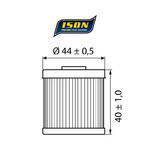 ISON 566 motocyklowy filtr oleju HF566 ISON filtry oleju do motocykli jak HifloFiltro w sklepie motocyklowym MOTORUS.PL w sklepie internetowym Motorus.pl