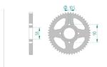 AFAM 10223-42 zębów zębatka TYŁ stalowa C45N hartowana indukcyjnie, 428 standard galwanizowana, srebrna AFAM 10223-42 zębów zębatka TYŁ stalowa C45N hartowana indukcyjnie, 428 standard galwanizowana w sklepie internetowym Motorus.pl