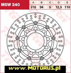 TRW LUCAS tarcza hamulcowa PRZÓD HONDA CBR600 RR 03-16, CBR1000 08-16, CB1300 03-13 TRW MSW240 tarcza hamulcowa PRZÓD HONDA CBR600 RR 03-16, CBR1000 08-16, CB1300 03-13 w sklepie internetowym Motorus.pl