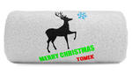 Mały ręcznik 50x100 z jelonkiem, haft na prezent świąteczny w sklepie internetowym sklep.pat15.net