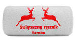 Mały ręcznik 50x100 z jeleniami, ręcznik na święta z haftem w sklepie internetowym sklep.pat15.net