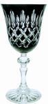 Czarne kryształowe kieliszki do wina 220ml Krata Oliwka 6 sztuk w sklepie internetowym Marika