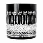 Czarne kryształowe szklanki do whisky 350ml Paris 6 sztuk w sklepie internetowym Marika