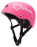 Sun baby Kask rowerowy HEART BIKE Love 2 RIDE rozm. S 50-54cm Candy Pink lampka LED klips magnetyczn w sklepie internetowym Malutek