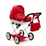 New Baby Wózek głęboki dla lalek COMFORT czerwony kwiatek biały w sklepie internetowym Malutek