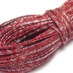 Sznurek sutasz 2mm INDIE melanż burgundy silver - 1 m w sklepie internetowym Image-Arte