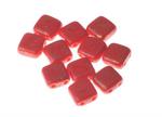 CzechMates Tile Bead 6mm Gold Marbled Opaque Red 20 szt. w sklepie internetowym Image-Arte