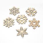 Drewniana zawieszka SNOWFLAKE 51x45x3 mm - 1 szt w sklepie internetowym Image-Arte