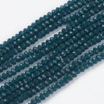 Rondelle fasetowane SEA GREEN 3x2mm sznur ( ok. 150¬190szt) w sklepie internetowym Image-Arte