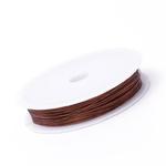 Drut miedziany jubilerski 0,3 mm SADDLE BROWN 10 m - szpulka w sklepie internetowym Image-Arte