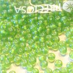 Rocaille 5/0 Czech seed beads - White Lined Transparent Lt. Green - 10 gram w sklepie internetowym Image-Arte