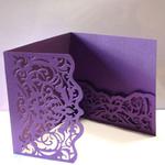 Baza kartki/zaproszenia Entwinted Vines II 13,5x14 cm (13,5x38 cm) pearl violet (200gr ) - 1szt w sklepie internetowym Image-Arte