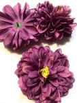 Kwiaty sztuczne - śr.11 cm - bordowo-fioletowy - poliester - 1 szt w sklepie internetowym Image-Arte