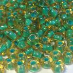 Rocaille 3/0 Czech seed beads - Lt.Topaz/Mint Green Lined - 10 gram w sklepie internetowym Image-Arte