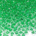 Rocaille 9/0 Czech seed beads - Lined Green Transparent - 10 gram w sklepie internetowym Image-Arte