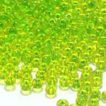 Rocaille 11/0 Czech seed beads - Light Neon Green Lined - 10 gram w sklepie internetowym Image-Arte