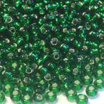 Rocaille 8/0 Czech seed beads - Silver Lined Green 57060 -10 gram w sklepie internetowym Image-Arte