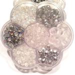 Zestaw koralików fire polish crystal&silver ok .140 gram (10x2.3 cm ) - 1 op w sklepie internetowym Image-Arte