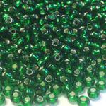 Rocaille 8/0 Czech seed beads - Silver Lined Green 57060 - 50 gram w sklepie internetowym Image-Arte