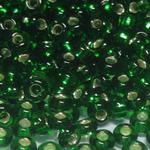 Rocaille 5/0 Czech seed beads - Silver Lined Green 57060 - 10 gram w sklepie internetowym Image-Arte