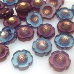 Koraliki Czech Glass Beads Hawaii 14 mm Mix Milky Violet-Blue/Antic Bronze w sklepie internetowym Image-Arte