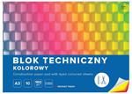 Blok techniczny A3 KOLOROWY BARWIONY W MASIE kolorowe kartki (70811) w sklepie internetowym Tornistry.com.pl