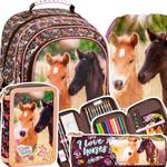 ZESTAW 4 el. Plecak szkolny I Love Horses KONIE (PL15BKO24SET4CZ) w sklepie internetowym Tornistry.com.pl