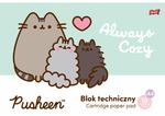 Blok techniczny BIAŁY A4 PUSHEEN Kot Kotek 10 KARTEK (63307) w sklepie internetowym Tornistry.com.pl