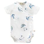 Body niemowlęce Organic Cotton krótki rękaw - Dreaming Whales | Yosoy w sklepie internetowym Biały Motylek