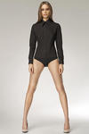 Klasyczna koszula body - czarny - K22 w sklepie internetowym LadyStyle