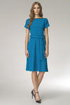 Subtelna sukienka z zamkiem - niebieski - S13 w sklepie internetowym LadyStyle