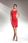 Szykowna sukienka, z efektem wody - czerwony - S15 w sklepie internetowym LadyStyle