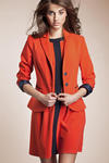 Modny dwukolorowy żakiet - pomarańczowy - Z03 w sklepie internetowym LadyStyle