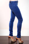 3615-2 Kolorowe rurki jeansowe + pasek  chabrowy w sklepie internetowym LadyStyle