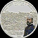 Cook Islands - 2009, 5 dolarów - Wielcy dowódcy - George Meade - Gettysburg w sklepie internetowym Numizmatyka24.pl