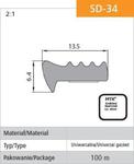 USZCZELKA SAMOPRZYLEPNA CZARNA SD-34/4-0 13.5*6.4MM w sklepie internetowym Beriza.pl 