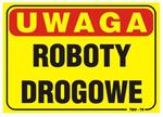 TABLICA 35*25CM UWAGA! ROBOTY DROGOWE w sklepie internetowym Beriza.pl 