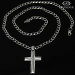Komplet męskiej biżuterii łańcuszek srebrny 50cm + krzyżyk Srebro 925 w sklepie internetowym Bestsilver.pl